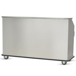 FWE SCB-5 Mobile Bar w/ Shut-Off Drain, Convectional Beverage Service , 60" L, Stainless, Silver