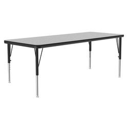 Correll A2448-REC-15-09-09 Activity Table w/ 1 1/4" High Pressure Top, 48"W x 24"D, Gray Granite