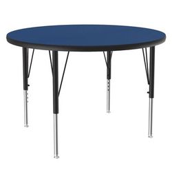 Correll A36-RND-37-09-09 36" Round Table w/ 1 1/4" High Pressure Top, Blue