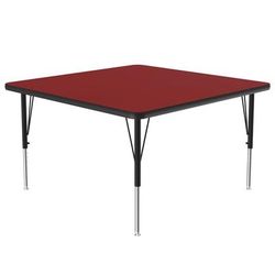 Correll A4242-SQ-35-09-09 42" Square Activity Table w/ 1 1/4" High Pressure Top, Red