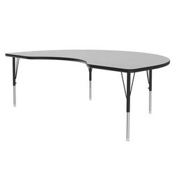 Correll AM4872-KID-15-09-09 72" EconoLine Half Circle Activity Table w/ Gray Granite Top, 30"H