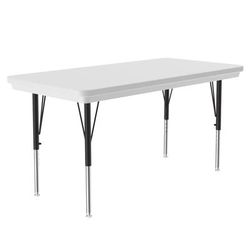 Correll AR2448-REC-23-09 Rectangular Activity Table w/ Plastic Top, 48"W x 24"D - Gray Granite