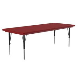 Correll AR3060-REC-25-09 Rectangular Activity Table w/ Plastic Top, 60"W x 30"D - Red