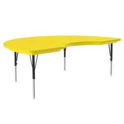 Correll AR4872-KID-28-09 Activity Table w/ Plastic Top, 72"W x 48"D - Yellow