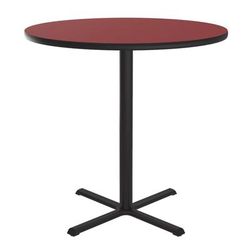 Correll BXT48R-35-09-09 48" Round Dining Height Table - Laminate, Red