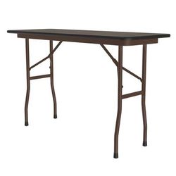 Correll CF1872M-01 72" Rectangular Folding Table w/ Walnut Melamine Top, 29"H