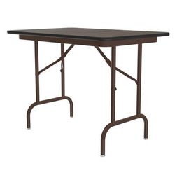 Correll CF2448M-01 48" Rectangular Folding Table w/ Walnut Melamine Top, 29"H