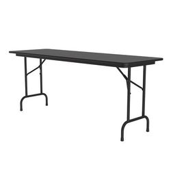 Correll CF2472M-07 72" Rectangular Folding Table w/ Black Granite Melamine Top, 29"H