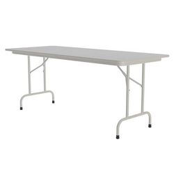 Correll CF3060M-15 60" Rectangular Folding Table w/ Gray Granite Melamine Top, 29"H