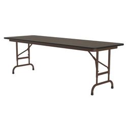 Correll CFA2460PX-01 60" Rectangular Folding Table w/ Walnut Top, 32"H, Black