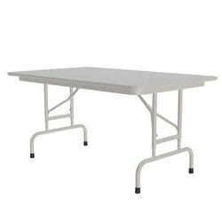 Correll CFA3048M-15 48" Rectangular Folding Table w/ Gray Granite Melamine Top, 32"H