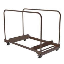 Correll T456 Table Truck w/ 10 Folding Table Capacity, Steel, Brown