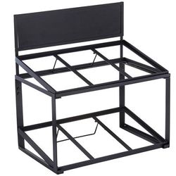 Tablecraft 11000 2 Tier Display Stand - 21 1/2" x 13 1/2" x 22 1/4", Rectangular, Chalkboard/Black Metal Frame