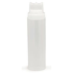 Tablecraft 12463C3 24 oz SelectTop Squeeze Dispenser, Natural, Three Tip Top