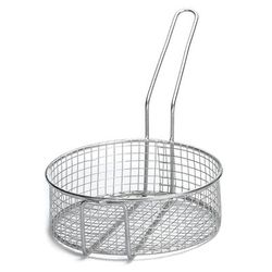 Tablecraft 988 Fryer Basket w/ Uncoated Handle & Front Hook, 10 1/2" x 10 1/2" x 3 1/2", Stainless Steel
