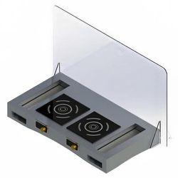 Tablecraft CWACT1SHIELD Safety Shield for CWACTION1 - 39 1/2" x 32", Acrylic, Clear, Clear Acrylic