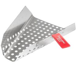Gold Medal 2108 Jumbo Right Handed Perforated Jet Scoop, Aluminum, Silver