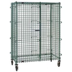 Eagle Group CSC2436E 39 1/4" Mobile Security Cage - 27 1/4"W, Green Epoxy Coated, Chrome