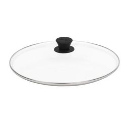 Lodge GL15 14 15/16" Round Tempered Glass Lid w/ Silicone Knob, Clear