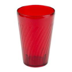 GET 2224-1-R 24 oz Red Textured Plastic Tumbler
