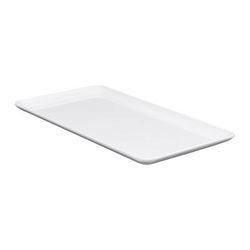 GET CS-1257-W 12 1/2" x 7" Rectangular Midtown Platter - Melamine, White