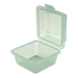 GET EC-08-1-JA Eco-Takeouts 4 3/4" Square To Go Food Container, Polypropylene, Jade, Green
