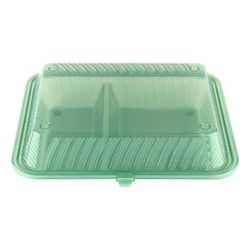 GET EC-15-2-JA Rectangular To Go Food Container - 10" x 8", Polypropylene, Jade, Green