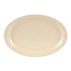 GET OP-612-T 11 3/4" x 8 1/4" Oval Supermel Platter - Melamine, Tan, Tan Melamine, Beige