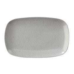 GET PP1944917612 13 2/5" x 8 1/4" Rectangular Cosmos Moon Tray - Porcelain, Speckled Gray