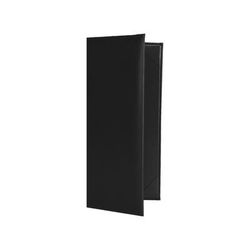 Risch OM-2V 4.25X11 Folding Menu Cover w/ 2 Panels - 4 1/4" x 11", Padded, Black