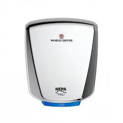 World Dryer Q-972A2 Automatic Hand Dryer w/ 12 Second Dry Time - Polished Stainless, 120v/208-240v/277v/1ph, Silver