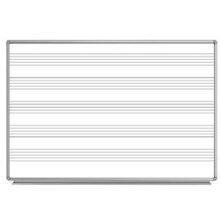 Luxor WB7248M 72" x 48" Wall-Mounted Music Whiteboard w/ Aluminum Frame