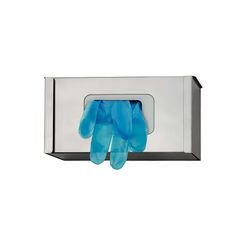 Louis Tellier B1035 Wall Mount Disposable Glove Dispenser - 3 1/5"W x 5 3/10"H, Stainless Steel, Wall Mountable, Silver