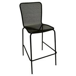American Tables & Seating 92-BS 42" Barstool w/ Square Mesh Back & Seat - Aluminum, Black, Metal, Indoor/Outdoor
