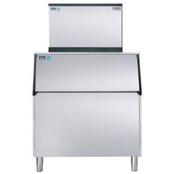 ITV Ice Makers SPIKAMS500/S-750 A1H (17204U/19510) 480 lb Spika Full/Half Cube Commercial Ice Machine w/ Bin - 750 lb Storage, Air Cooled, 115v, Stainless Steel