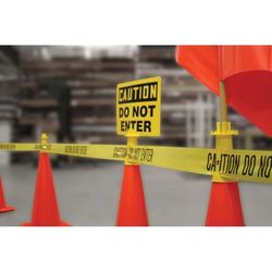 Accuform Signs FBC107YL Universal Cone Adapter for Standard Traffic Cones - Plastic, Yellow, Sign, Flag, Light Mount
