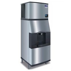 Manitowoc IDT0620W/SPA162 530 lb Full Cube Commercial Ice Machine w/ Ice Dispenser - 120 lb Storage, Bucket Fill, 115v, Stainless Steel | Manitowoc Ice