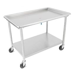 John Boos DST6-3049SSW-C-X 48 7/8" Mobile Sorting Table - 2 1/4" Raised Edge, Stainless Steel