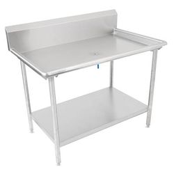 John Boos DST6R10-3073SSW-X 72 7/8" Sorting Table - 10" Backsplash, 2 1/4" Rolled Edge, Stainless Steel