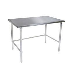 John Boos ST4-24108GBK 108" 14 ga Work Table w/ Open Base & 300 Series Stainless Steel Flat Top