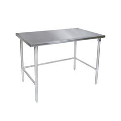 John Boos ST4-3684SSK 84" 14 ga Work Table w/ Undershelf & 300 Series Stainless Steel Flat Top