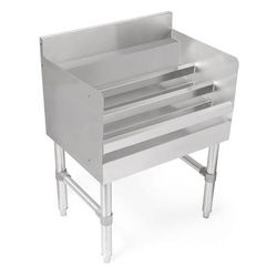 John Boos UBLD-1818-X 3 Step Underbar Liquor Display Unit - 18"W x 18"D x 32 1/2"H, Stainless, 18/300 Stainless Steel