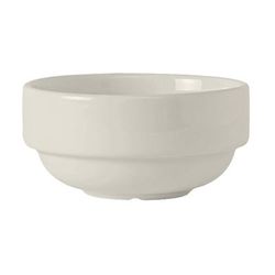 Tuxton AMU-043 10 1/2 oz Round Soup Cup - Ceramic, Pearl White, Porcelain, Vitrified