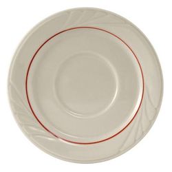 Tuxton YBE-054 5 1/2" Round Monterey Saucer - Ceramic, Eggshell, White