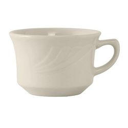 Tuxton YEF-0752 7 oz Monterey Cup - Ceramic, American White, 3 Dozen