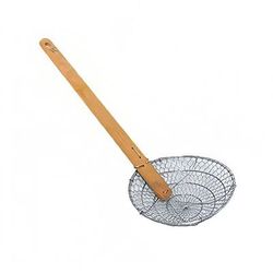 Thunder Group SLSKR008 8" Coarse Mesh Skimmer - Bamboo Handle, Stainless Steel