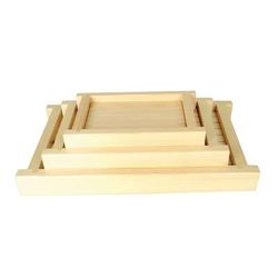 Thunder Group Y-35 Sushi Serving Tray - 10 1/4" x 16 1/2", Shiraki Wood