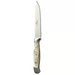 Chef & Sommelier FMO06 9 1/4" Steak Knife with 4 3/4" Blade, Acrylic Marble Finish Handle, 12/Case, Stainless Steel