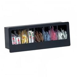 Dispense-Rite FMC-7 Condiment Organizer w/ 7 Bins - Black