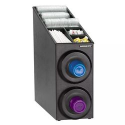 Dispense-Rite SLR-SL-2BT Cup & Lid Organizer, 8 Compartment, All Cup Types, Black
